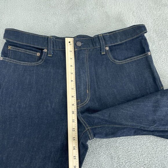 Lands End Square Rigger Mens Traditional Fit Jeans 38 Dark Wash Denim 0625 - Picture 7 of 11